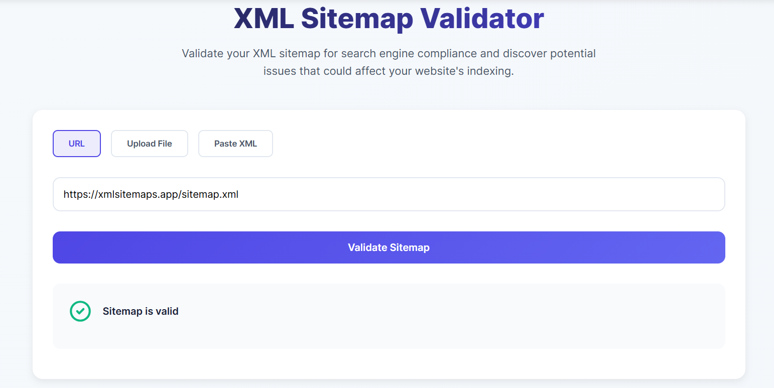 XML Sitemap Validator